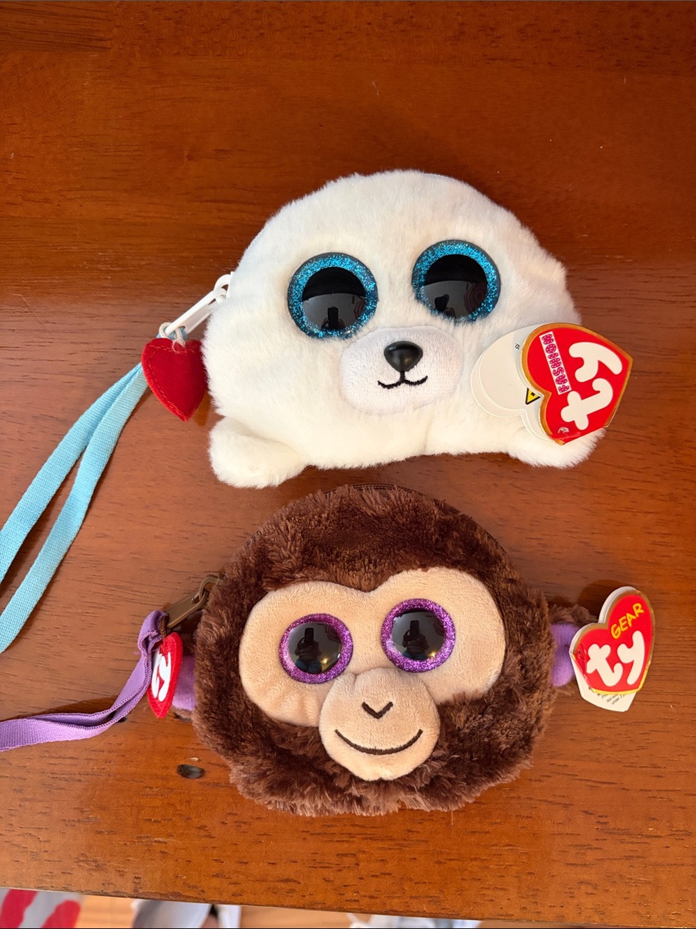 Ty wristlet icy seal coconut monkey